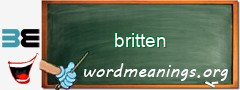 WordMeaning blackboard for britten